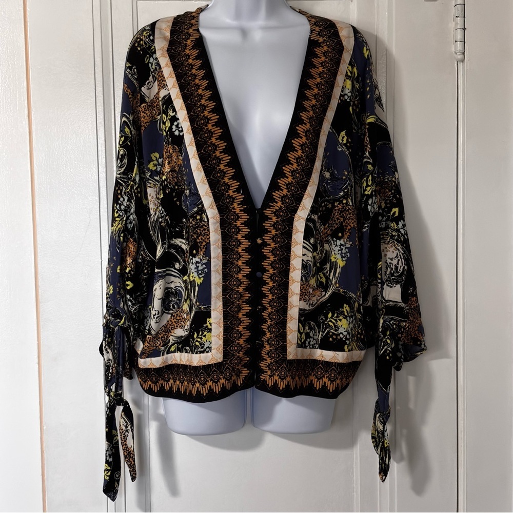 Free People catch Me If You can Stylish Multicolor Top Medium - Picture 2 of 9